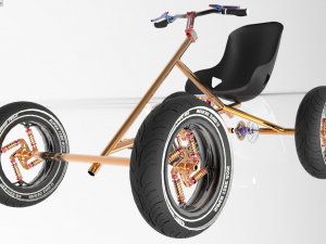 quad city bike 3D मॉडल