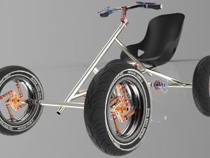 quad city bike 3D मॉडल