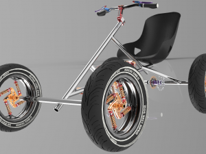 quad city bike 3D मॉडल