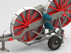 10ton hydraulic tensioner 25 mt diameter wheels 3D मॉडल