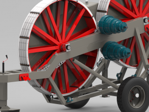 10ton hydraulic tensioner 25 mt diameter wheels 3D मॉडल