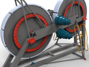 10ton hydraulic tensioner 25 mt diameter wheels 3D मॉडल