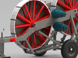 10ton hydraulic tensioner 25 mt diameter wheels 3D मॉडल
