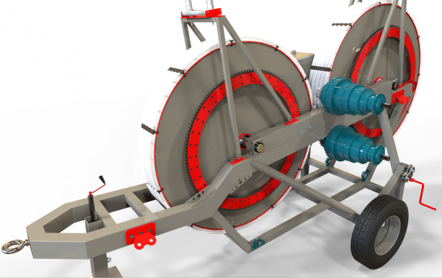 10ton hydraulic tensioner 25 mt diameter wheels 3D मॉडल .c4d .max .obj .3ds .fbx .stl .blend 