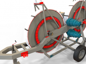 10ton hydraulic tensioner 25 mt diameter wheels 3D मॉडल