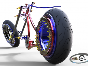 hubless chopper bike 3D मॉडल