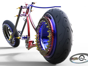 hubless chopper bike 3D Model