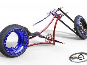 hubless chopper bike 3D Model