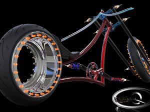 hubless chopper bike 3D मॉडल