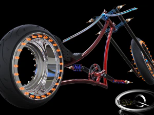 hubless chopper bike 3D Model