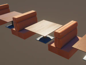 बिस्टरो स्थान 3D मॉडल