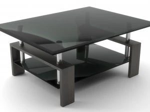 glazen tafel met plank 3D Model