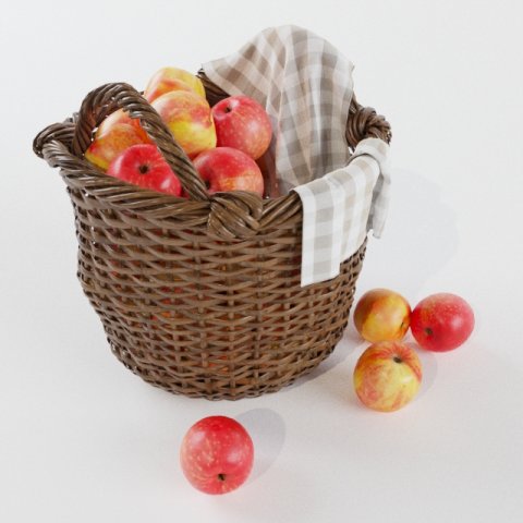 apple Modelo 3D .c4d .max .obj .3ds .fbx .stl .blend 