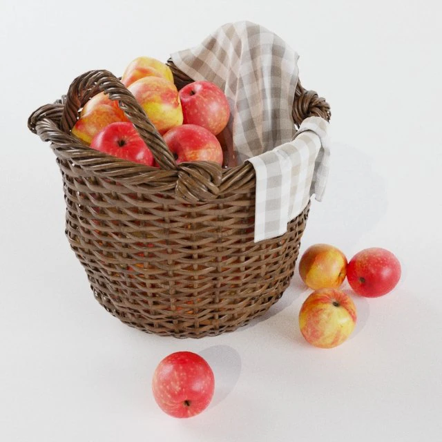 apple 3D Model .c4d .max .obj .3ds .fbx .stl .blend 