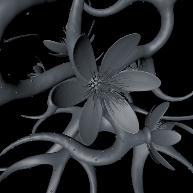 plant with flowers 3D 모델 .c4d .max .obj .3ds .fbx .stl .blend 