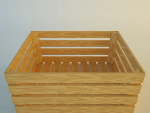 나무 상자 3D 모델