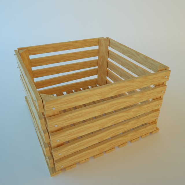 wood box Modelo 3D .c4d .max .obj .3ds .fbx .stl .blend 