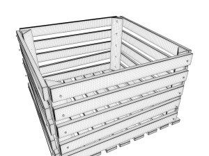 wood box Modelo 3D