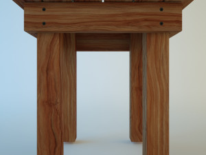wooden stool Modelo 3D