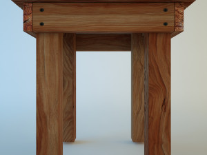 wooden stool Modelo 3D