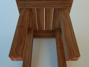 wooden stool Modelo 3D