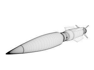 scifi rocket 3D 모델