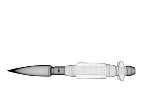 scifi rocket 3D 모델