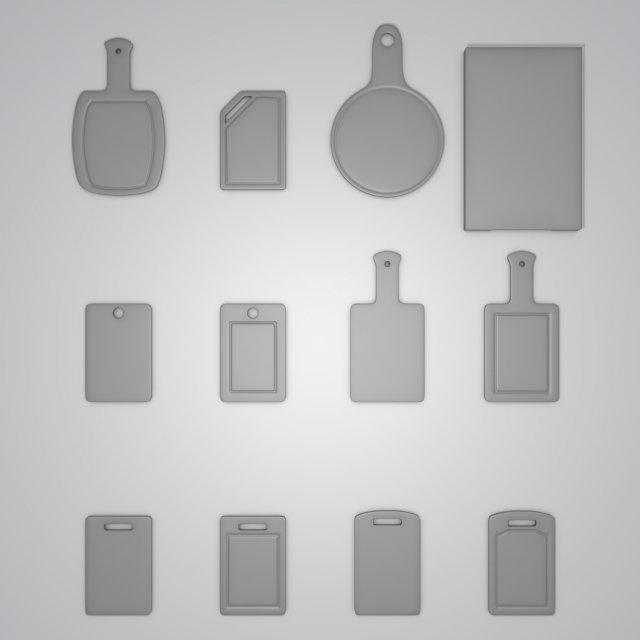 cutting board 3D Модель .c4d .max .obj .3ds .fbx .stl .blend 