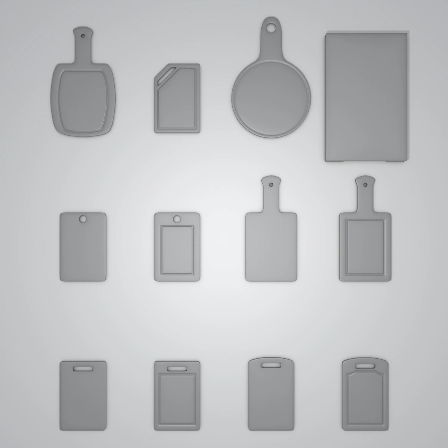 cutting board 3D Model .c4d .max .obj .3ds .fbx .stl .blend 
