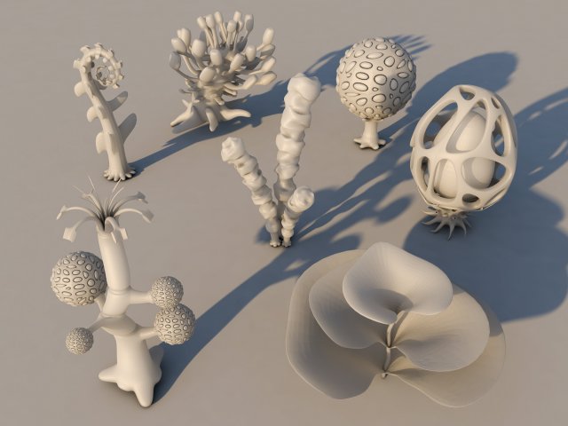 alien plants Modèle 3D .c4d .max .obj .3ds .fbx .stl .blend 