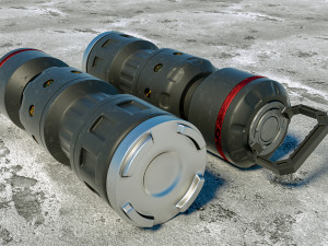 sci fi battery 3D 모델
