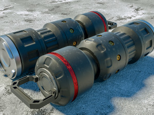 sci fi battery 3D 모델