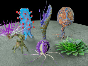 sci fi plants 3D Model