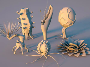 sci fi plants 3D Model