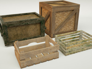 wooden crates 3D Model
