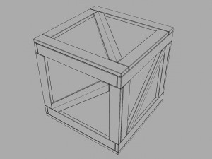 wooden crates Modello 3D