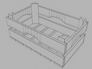 wooden crates Modello 3D