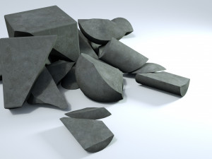 concrete debris Model 3D