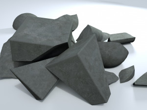concrete debris Model 3D