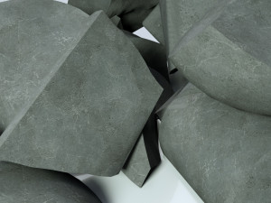 concrete debris Model 3D