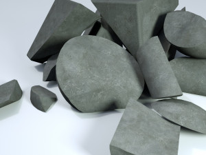 concrete debris Model 3D