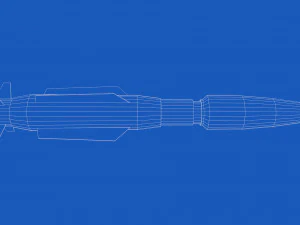 scifi rocket 3D Model