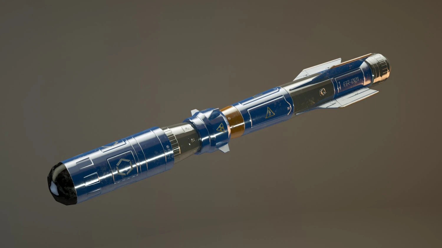 scifi military rocket 3D Model .c4d .max .obj .3ds .fbx .stl .blend 