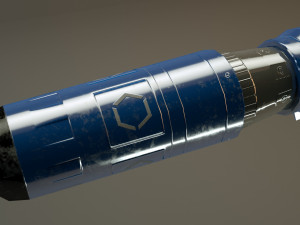 scifi military rocket Modelo 3D
