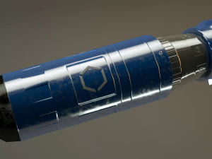 scifi military rocket 3D Model