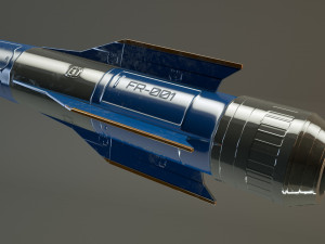 scifi military rocket Modelo 3D