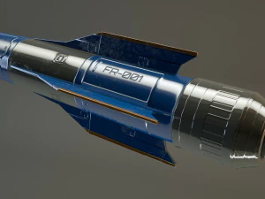 scifi military rocket 3D Model