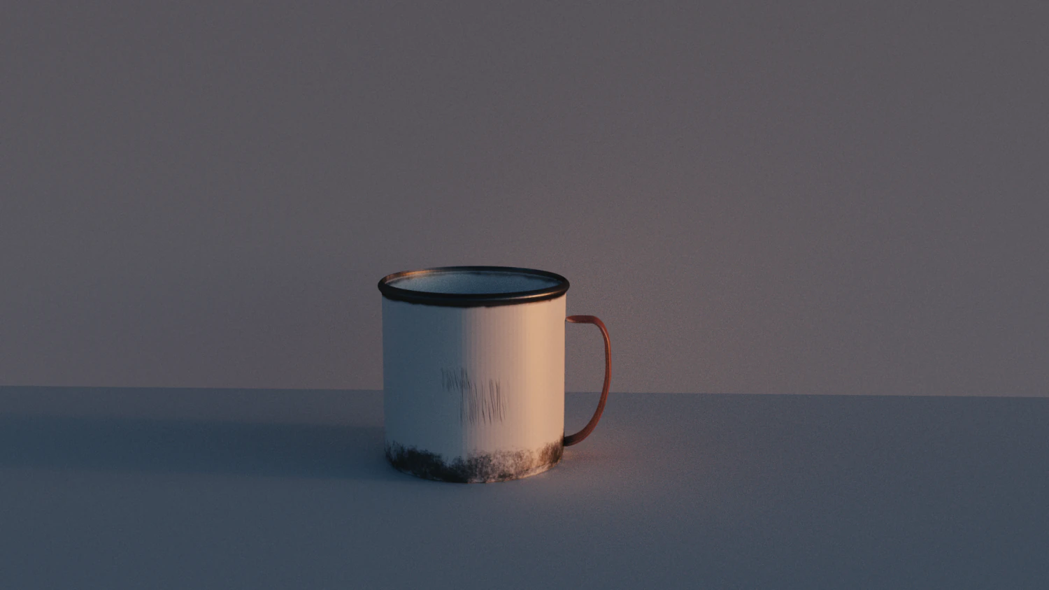 worn metal cup 3D Model .c4d .max .obj .3ds .fbx .stl .blend 