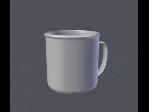 worn metal cup 3D Model