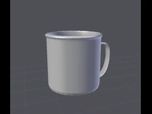 worn metal cup 3D Model